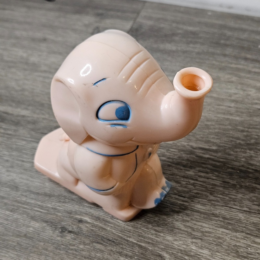 Vintage Plastic Pink Elephant 1960s Mod lamp replacement figurine